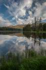 USA, Wyoming. Clouds reflected in Sylvan Lake, Yellowstone National Park. Art Print